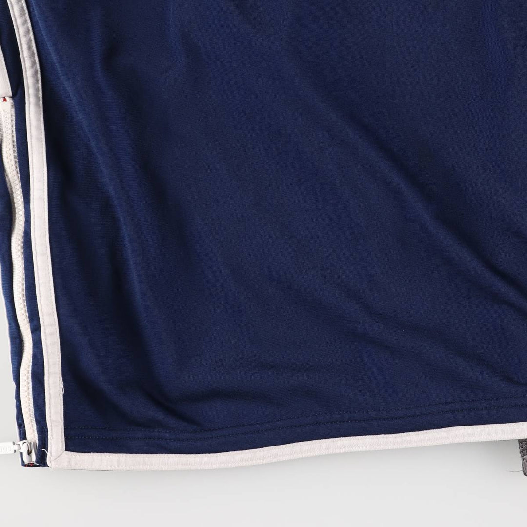 90s~00'S Adidas Back Logo Jersey Hoodie Track Jacket Men's M polyester navy blue type Vintage Second Hand