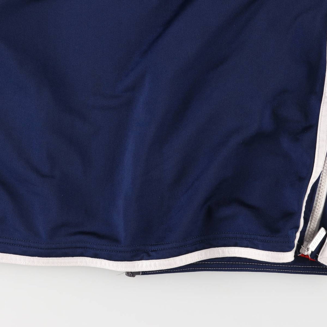90s~00'S Adidas Back Logo Jersey Hoodie Track Jacket Men's M polyester navy blue type Vintage Second Hand