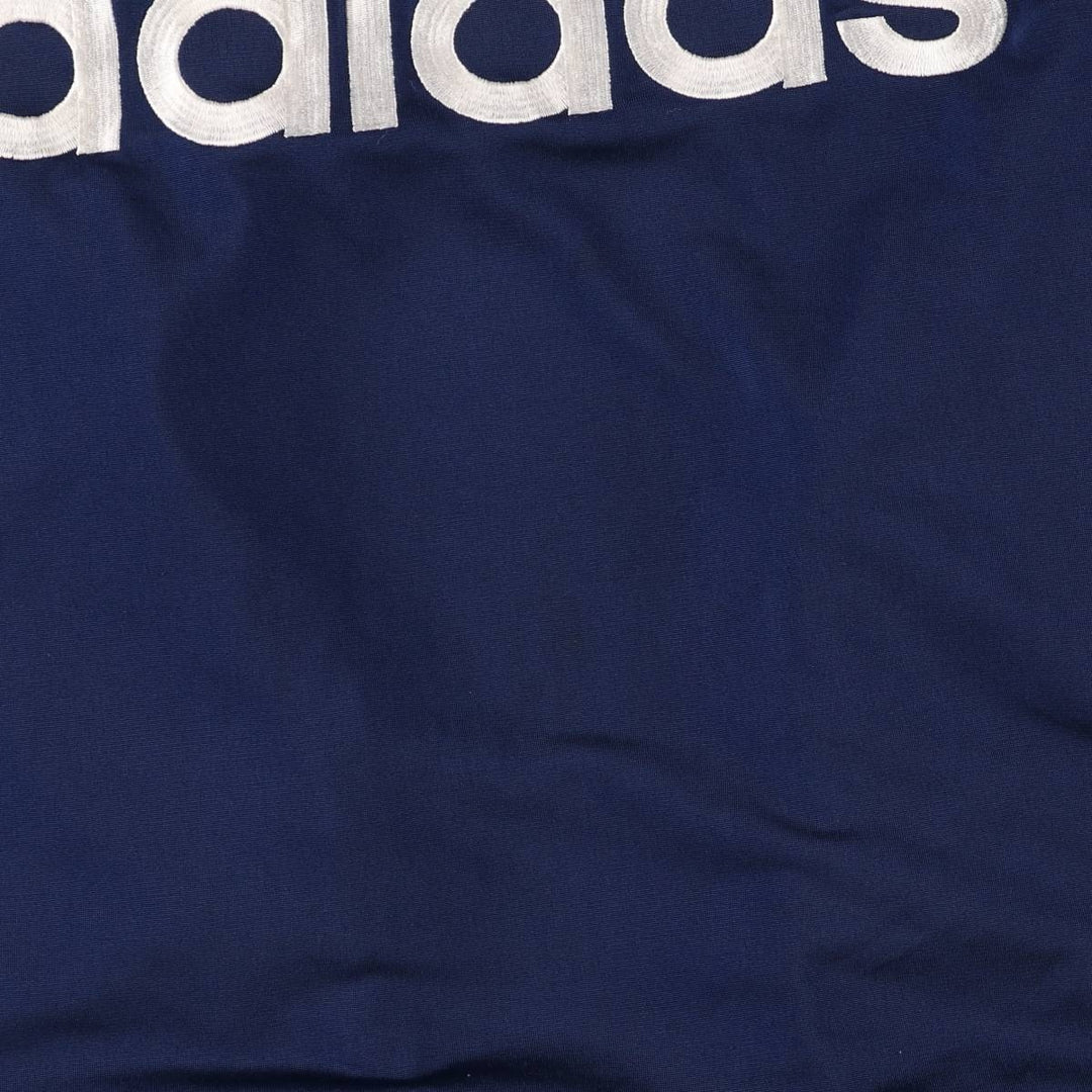 90s~00'S Adidas Back Logo Jersey Hoodie Track Jacket Men's M polyester navy blue type Vintage Second Hand