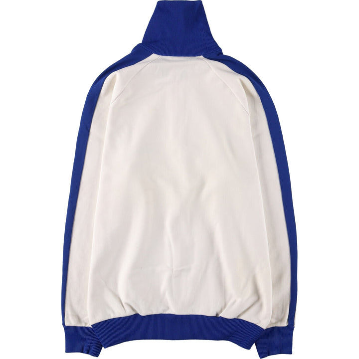 60s-70'S PUMA Eyes and Mouth Jersey Track Jacket Men's Size L Vintage SYNTHETIC pale white type Vintage Second Hand