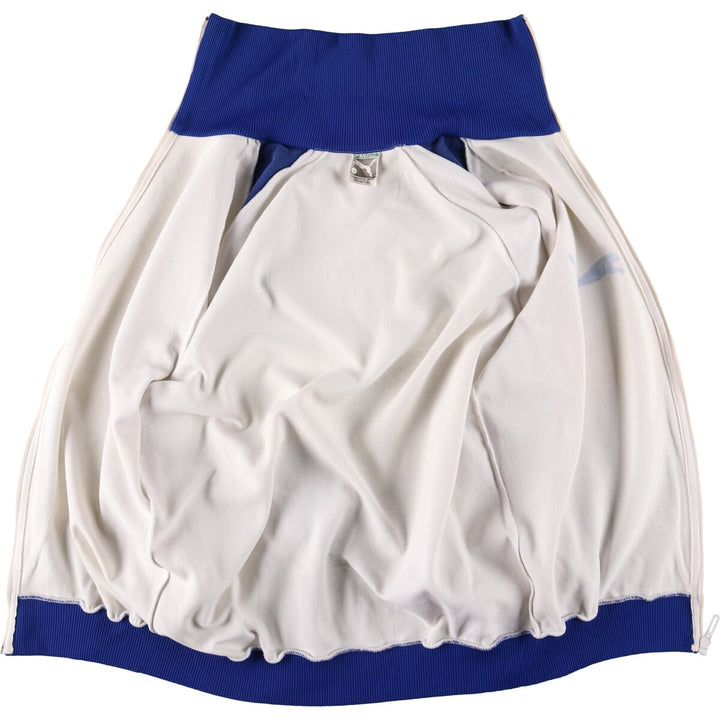 60s-70'S PUMA Eyes and Mouth Jersey Track Jacket Men's Size L Vintage SYNTHETIC pale white type Vintage Second Hand