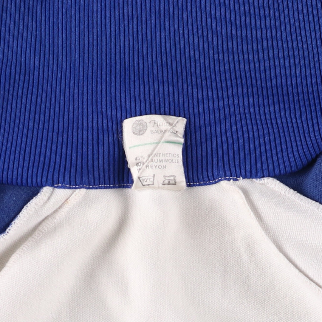 60s-70'S PUMA Eyes and Mouth Jersey Track Jacket Men's Size L Vintage SYNTHETIC pale white type Vintage Second Hand