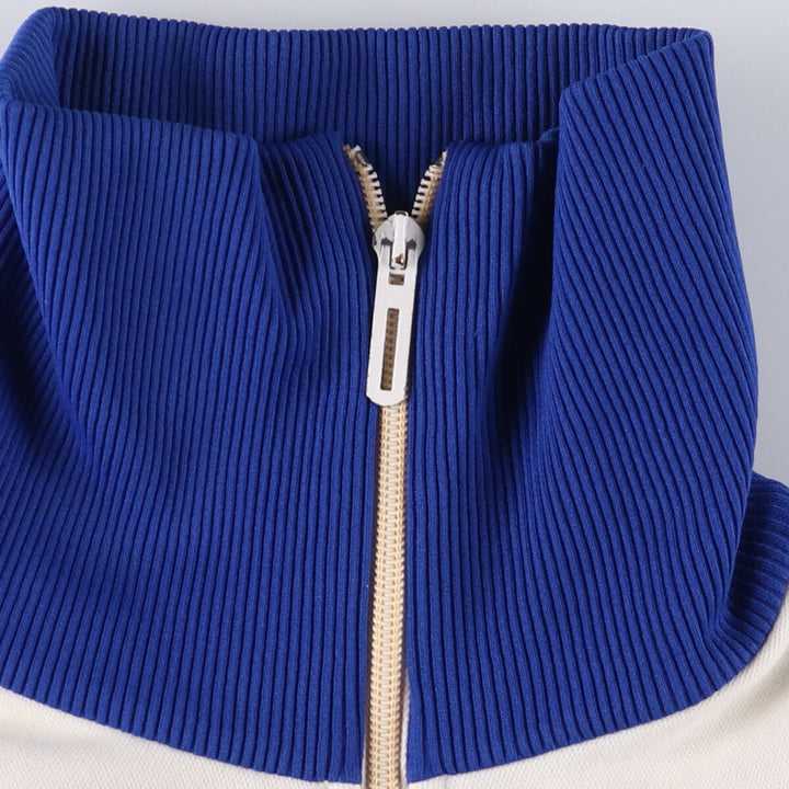 60s-70'S PUMA Eyes and Mouth Jersey Track Jacket Men's Size L Vintage SYNTHETIC pale white type Vintage Second Hand