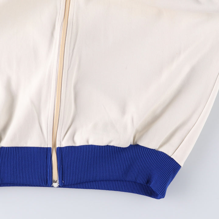 60s-70'S PUMA Eyes and Mouth Jersey Track Jacket Men's Size L Vintage SYNTHETIC pale white type Vintage Second Hand