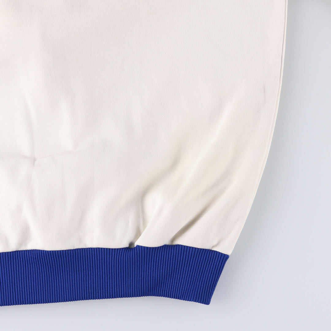 60s-70'S PUMA Eyes and Mouth Jersey Track Jacket Men's Size L Vintage SYNTHETIC pale white type Vintage Second Hand