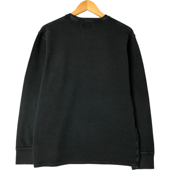 Ralph Lauren POLO RALPH LAUREN Thermal Long T-shirt Waffle Men's XL cotton black type Vintage Second Hand