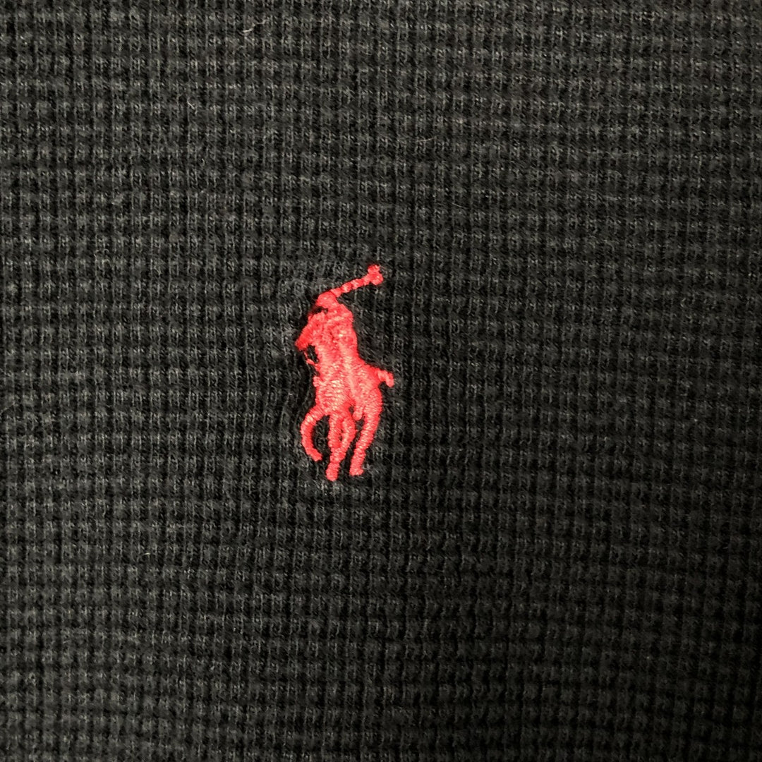 Ralph Lauren POLO RALPH LAUREN Thermal Long T-shirt Waffle Men's XL cotton black type Vintage Second Hand