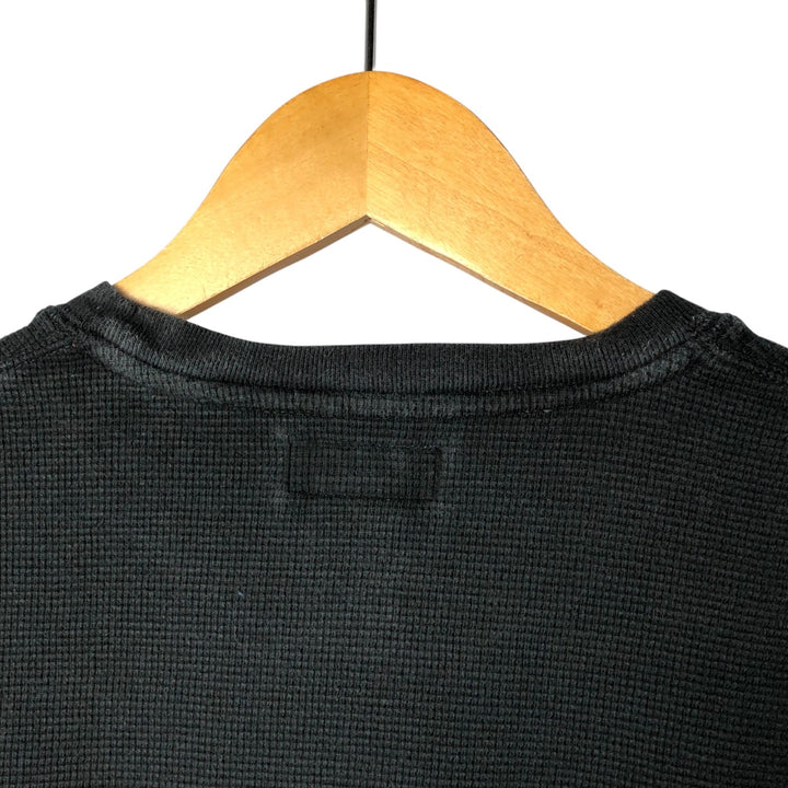 Ralph Lauren POLO RALPH LAUREN Thermal Long T-shirt Waffle Men's XL cotton black type Vintage Second Hand
