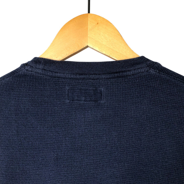 Ralph Lauren POLO RALPH LAUREN Thermal Ron T Waffle Men's L size cotton navy blue type Vintage Second Hand