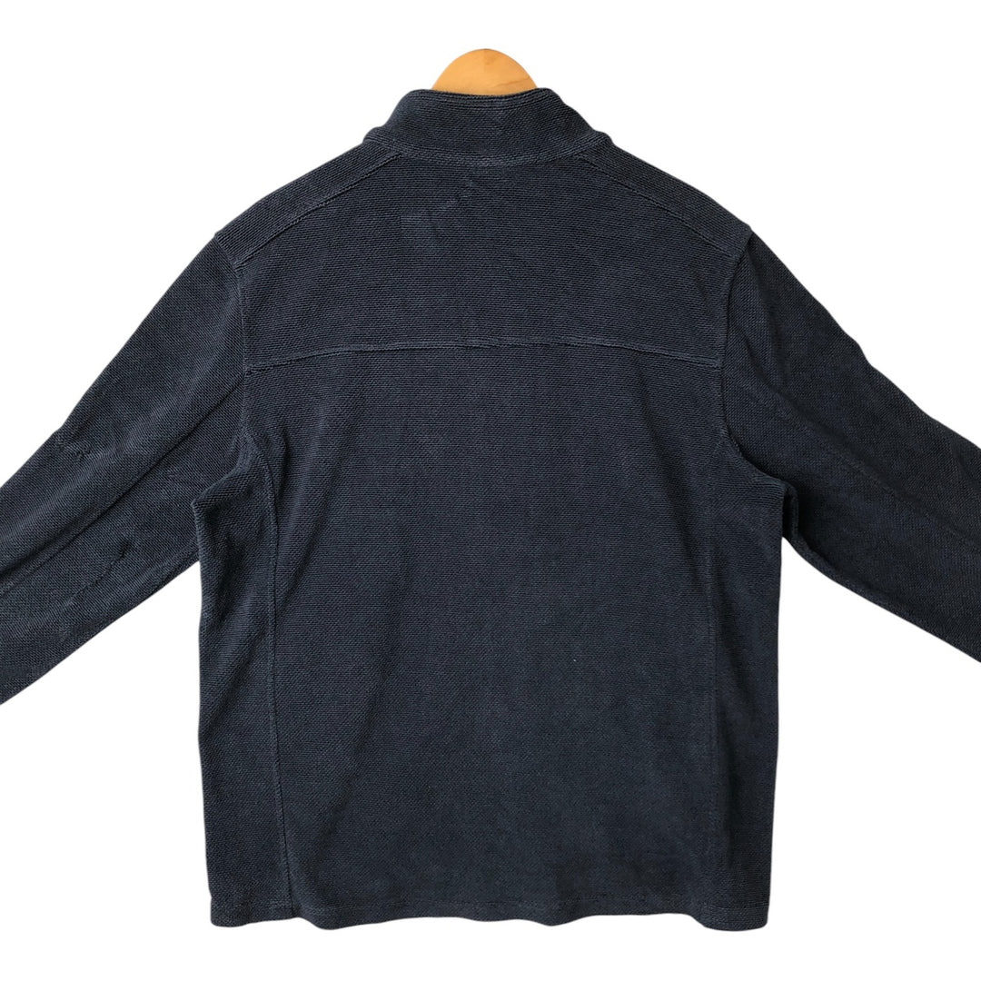 Gerry Fleece Jacket, Men's Size L polyester navy blue type Vintage Second Hand