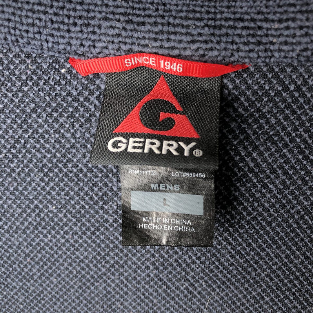 Gerry Fleece Jacket, Men's Size L polyester navy blue type Vintage Second Hand