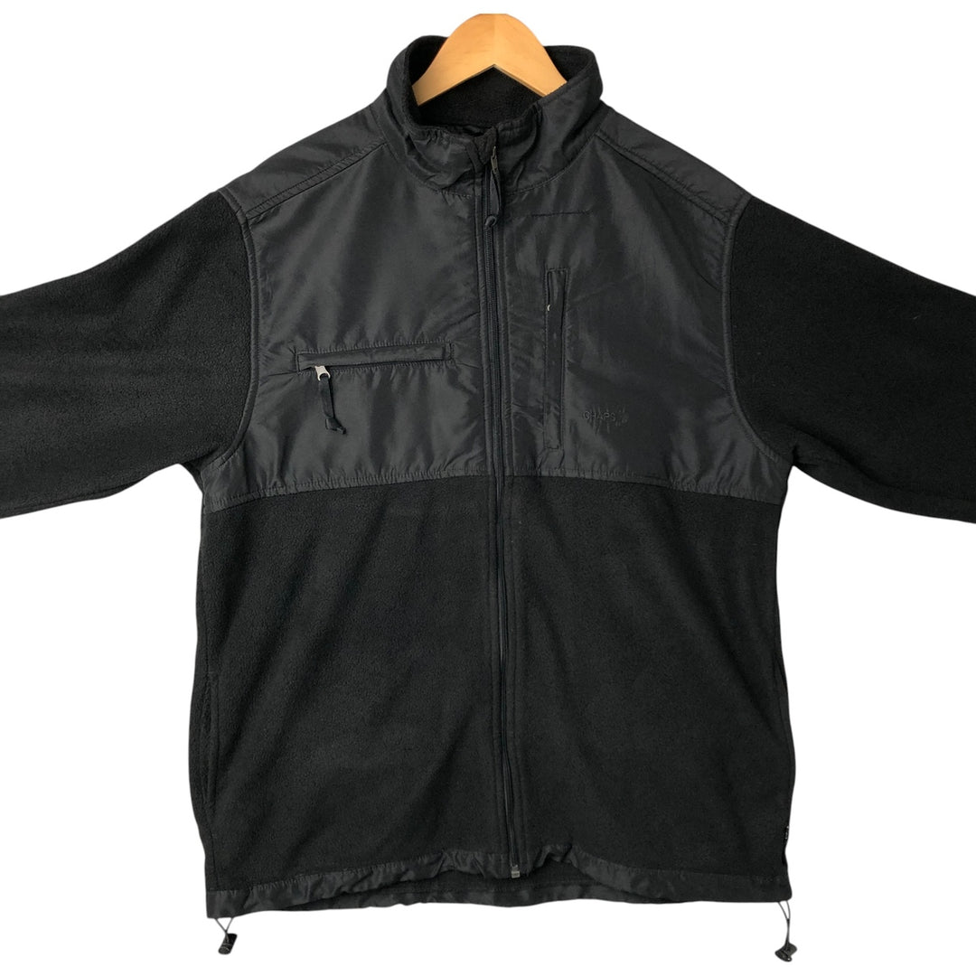 Ralph Lauren CHAPS fleece jacket, men's size L polyester black type Vintage Second Hand