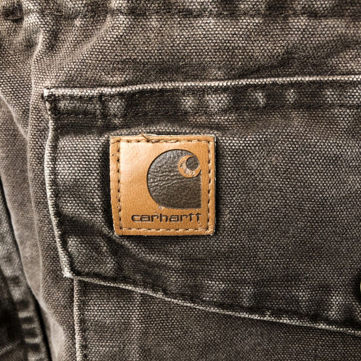 Oversized 2000'S Carhartt padded duck work jacket, men's size XXXL cotton brown type Vintage Second Hand