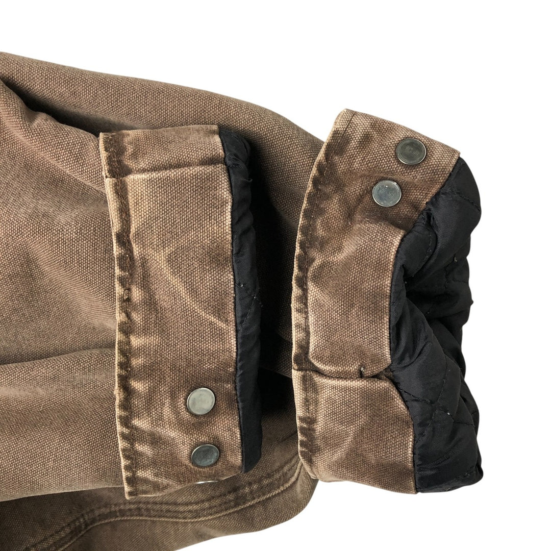 Oversized 2000'S Carhartt padded duck work jacket, men's size XXXL cotton brown type Vintage Second Hand