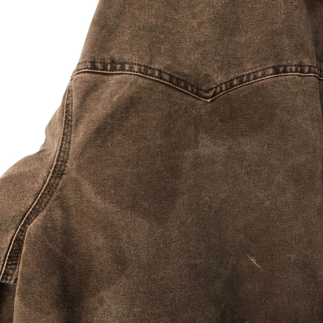 Oversized 2000'S Carhartt padded duck work jacket, men's size XXXL cotton brown type Vintage Second Hand