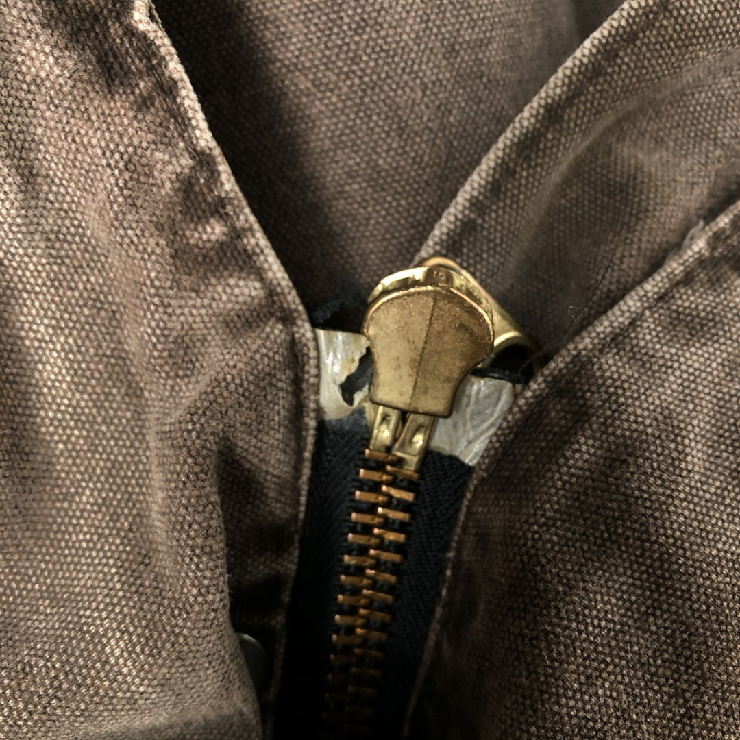 Oversized 2000'S Carhartt padded duck work jacket, men's size XXXL cotton brown type Vintage Second Hand