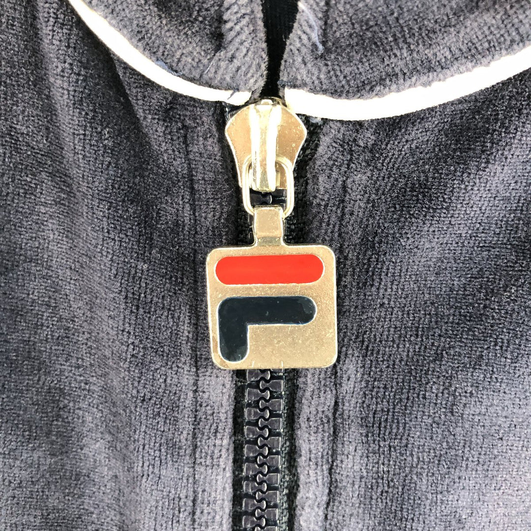 70s~80'S FILA Velour Jersey Track Jacket Men's M Size Vintage unknown navy blue type Vintage Second Hand