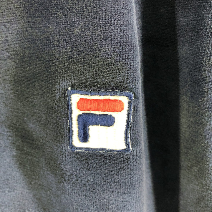 70s~80'S FILA Velour Jersey Track Jacket Men's M Size Vintage unknown navy blue type Vintage Second Hand