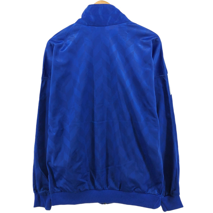 80'S UMBRO all-over print jersey track jacket, men's size L, vintage polyester blue type Vintage Second Hand