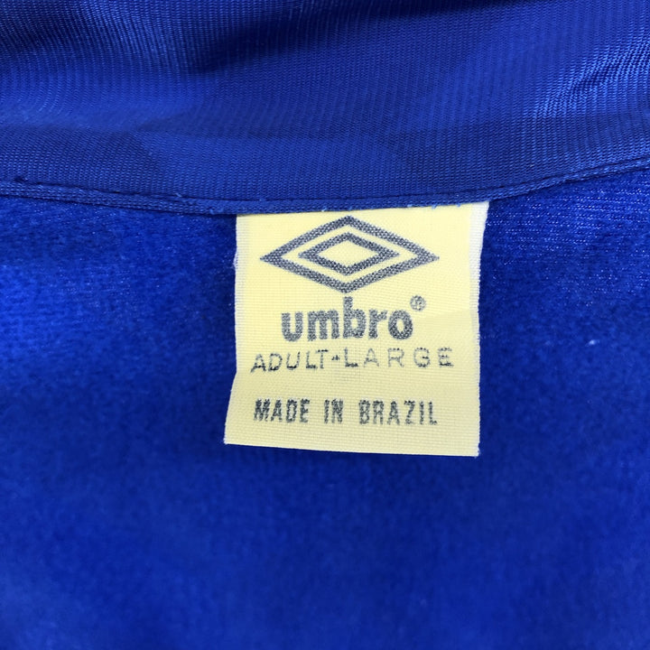 80'S UMBRO all-over print jersey track jacket, men's size L, vintage polyester blue type Vintage Second Hand