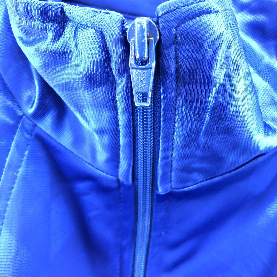 80'S UMBRO all-over print jersey track jacket, men's size L, vintage polyester blue type Vintage Second Hand