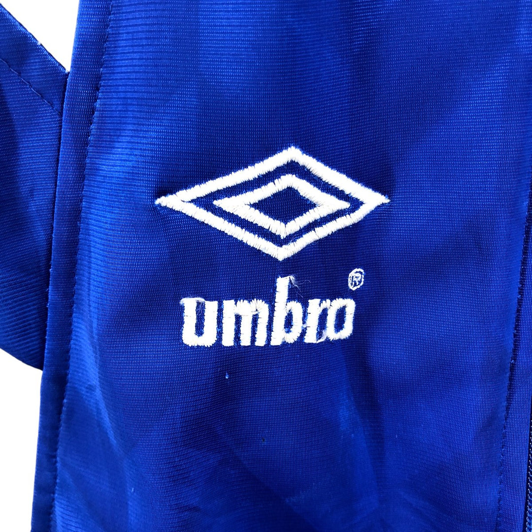 80'S UMBRO all-over print jersey track jacket, men's size L, vintage polyester blue type Vintage Second Hand