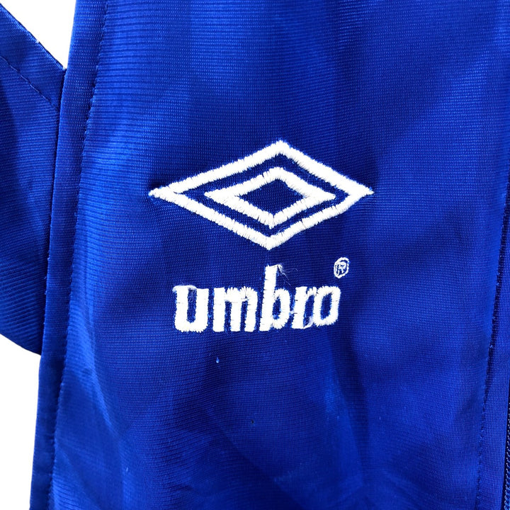 80'S UMBRO all-over print jersey track jacket, men's size L, vintage polyester blue type Vintage Second Hand