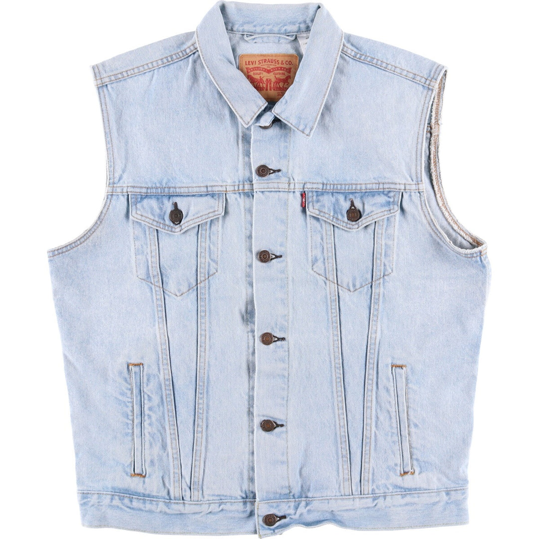 Levi's denim vest, men's size L, vintage cotton Blue type light blue Vintage Second Hand