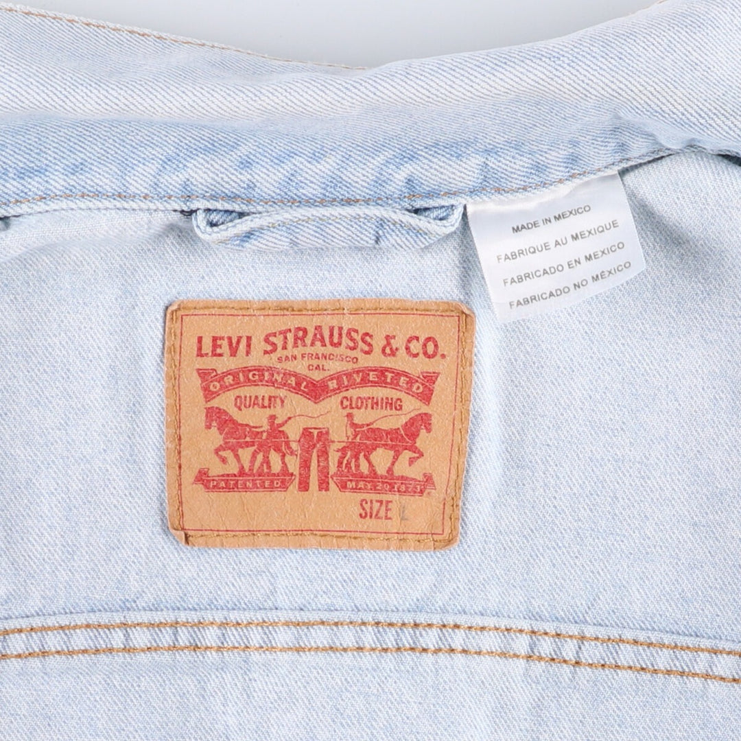 Levi's denim vest, men's size L, vintage cotton Blue type light blue Vintage Second Hand
