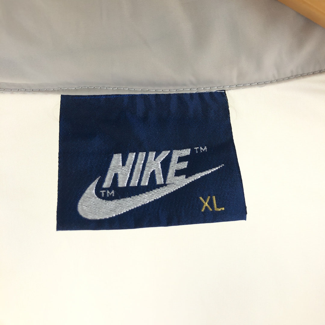 80'S Nike Navy Tag Nylon Vest Men's XL Size Vintage unclear gray type Vintage Second Hand