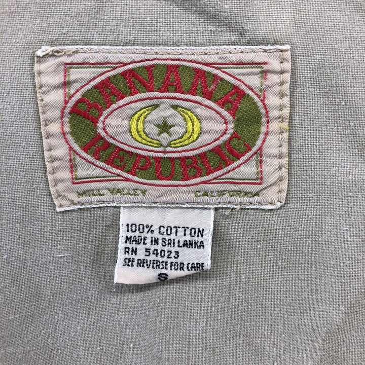 Banana Republic Safari Vest, Men's Size S, Vintage cotton Beige type Vintage Second Hand