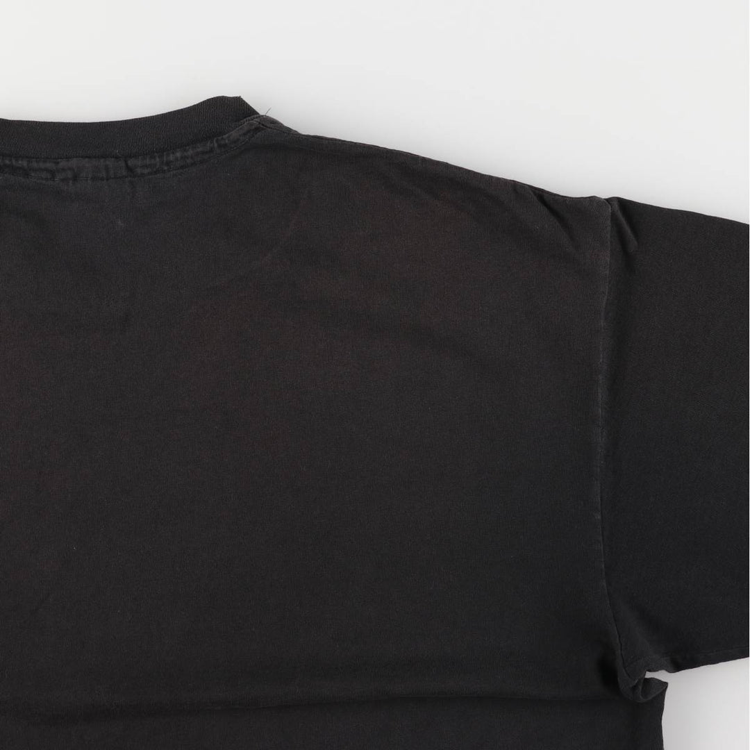 90'S Anvil Wolf Pattern Animal T-shirt Made in USA Men's XXL Vintage cotton black type Vintage Second Hand