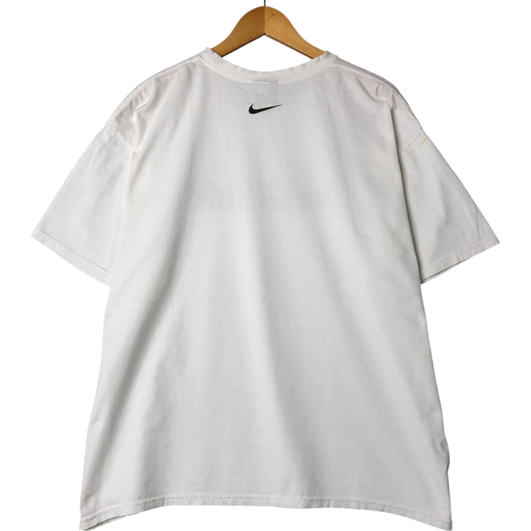 Nike NIKE printed T-shirt Men's XL size cotton white type Vintage Second Hand