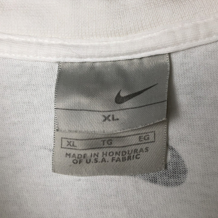 Nike NIKE printed T-shirt Men's XL size cotton white type Vintage Second Hand