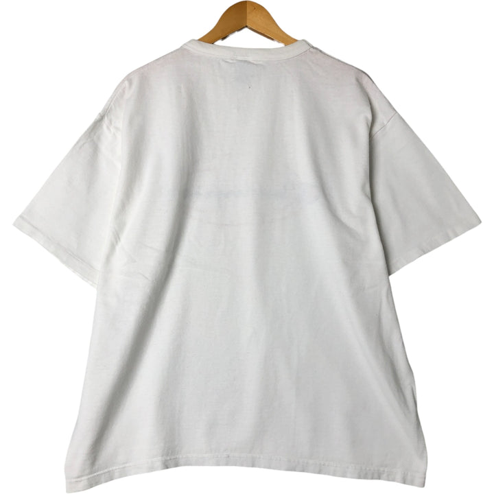 90'S Champion Logo Print T-Shirt Made in USA Men's XL Vintage cotton white type Vintage Second Hand