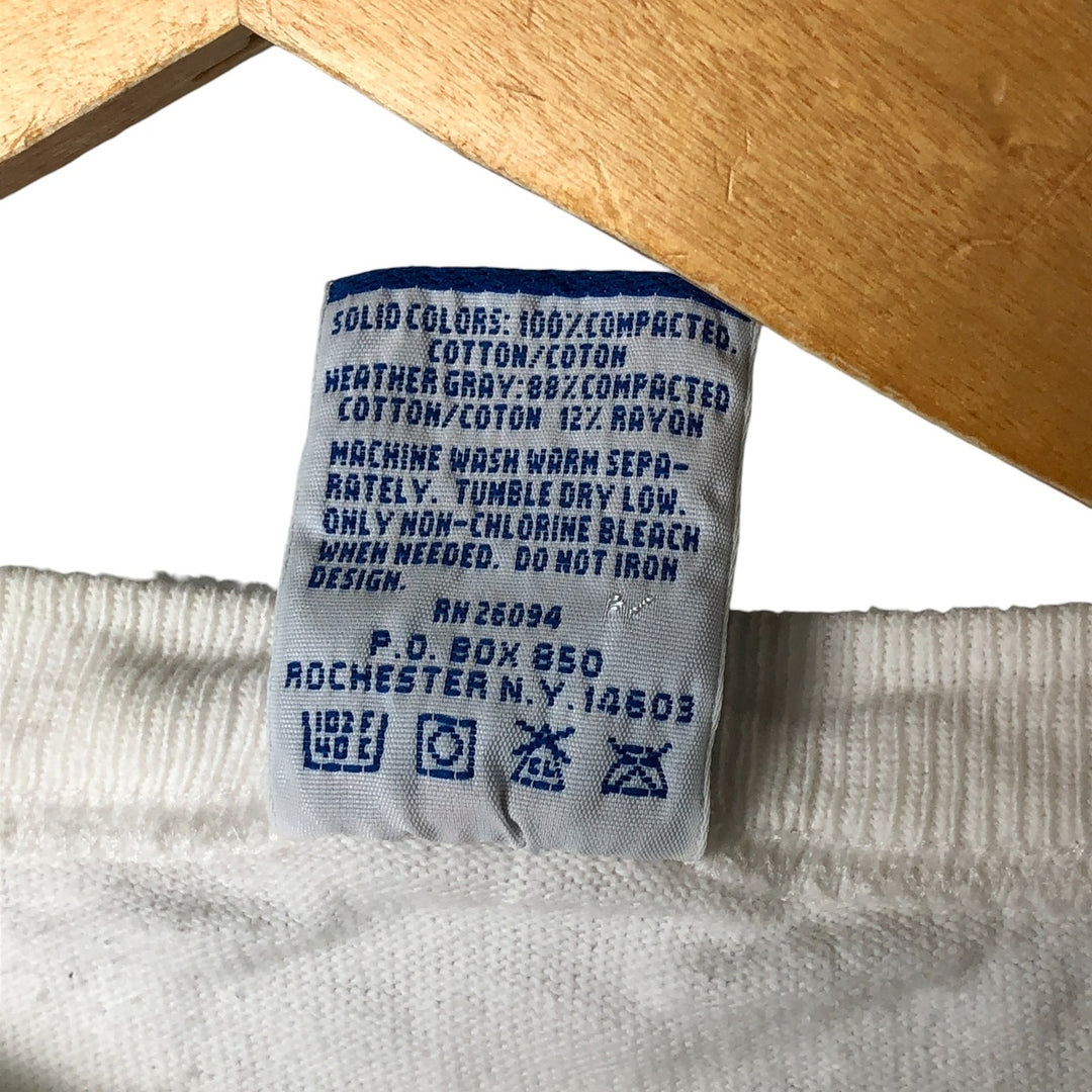 90'S Champion Logo Print T-Shirt Made in USA Men's XL Vintage cotton white type Vintage Second Hand