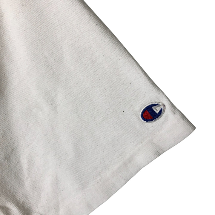 90'S Champion Logo Print T-Shirt Made in USA Men's XL Vintage cotton white type Vintage Second Hand