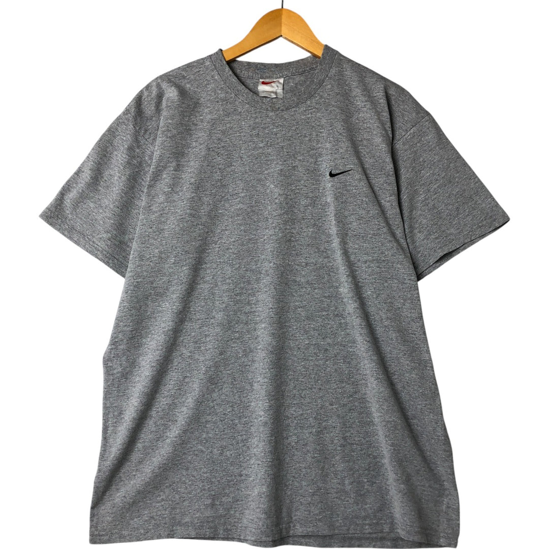 90'S Nike One Point Logo T-shirt, Men's L size, Vintage cotton gray type Vintage Second Hand