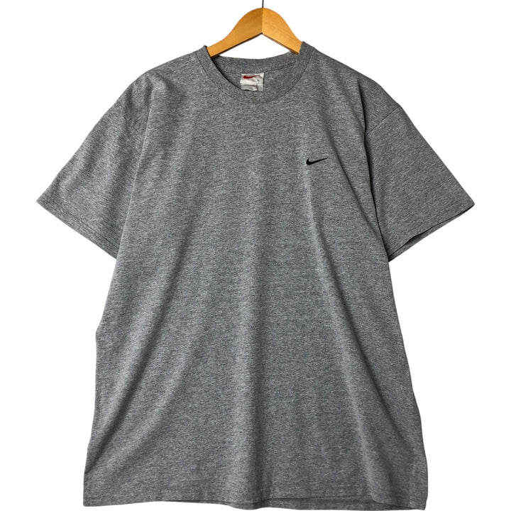 90'S Nike One Point Logo T-shirt, Men's L size, Vintage cotton gray type Vintage Second Hand