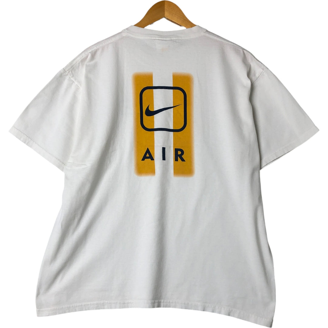 90'S Nike Back Print Logo Print T-Shirt Men's L Size Vintage cotton white type Vintage Second Hand