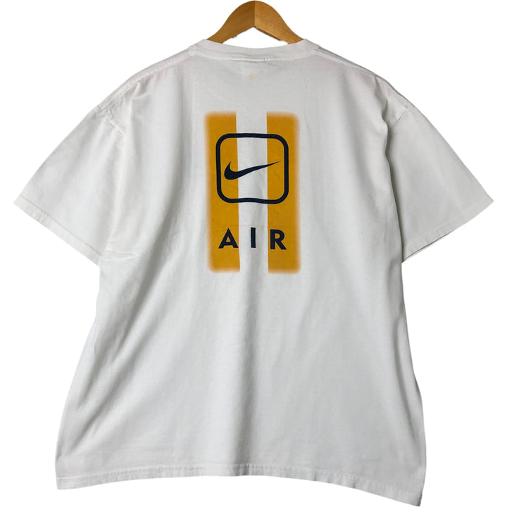 90'S Nike Back Print Logo Print T-Shirt Men's L Size Vintage cotton white type Vintage Second Hand