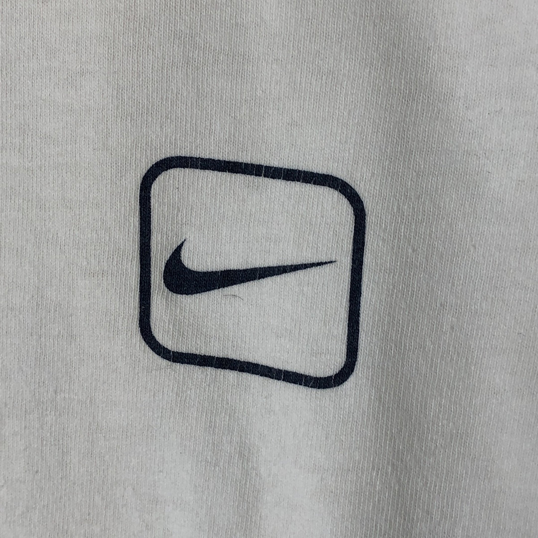 90'S Nike Back Print Logo Print T-Shirt Men's L Size Vintage cotton white type Vintage Second Hand