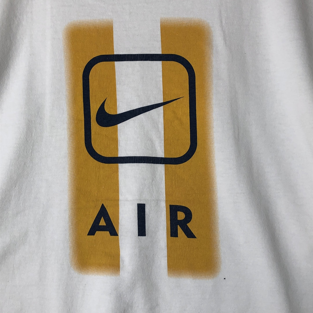 90'S Nike Back Print Logo Print T-Shirt Men's L Size Vintage cotton white type Vintage Second Hand