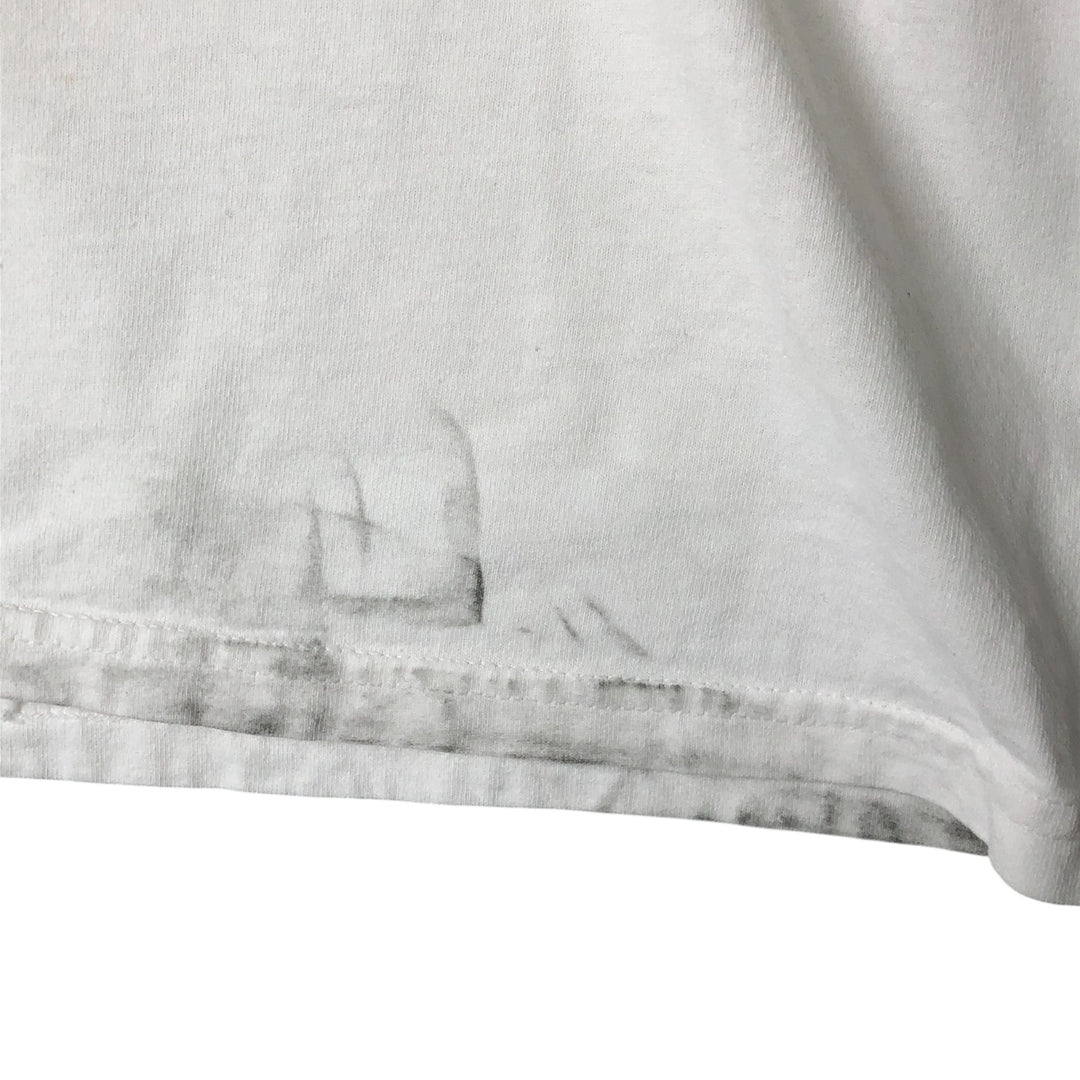 90'S Nike Back Print Logo Print T-Shirt Men's L Size Vintage cotton white type Vintage Second Hand