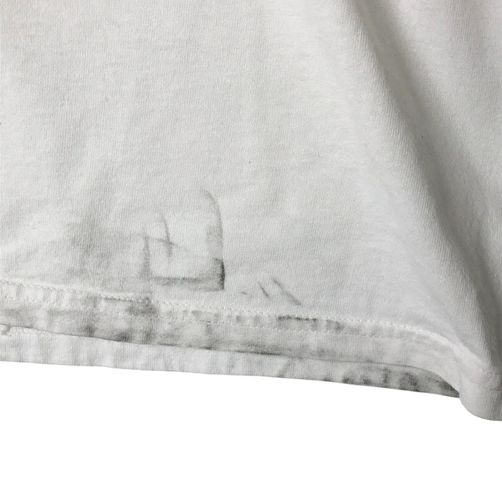 90'S Nike Back Print Logo Print T-Shirt Men's L Size Vintage cotton white type Vintage Second Hand
