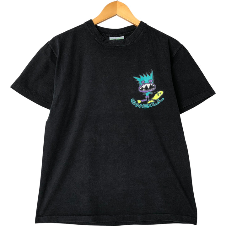 90'S O'Neill Back Print Surf Skate T-Shirt Made in USA Men's M Size Vintage cotton black type Vintage Second Hand
