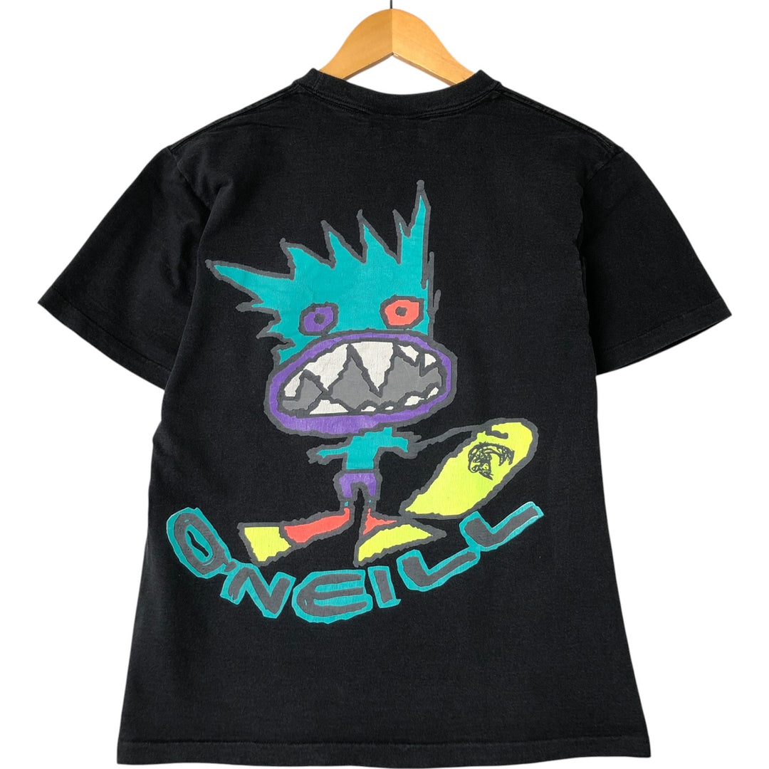 90'S O'Neill Back Print Surf Skate T-Shirt Made in USA Men's M Size Vintage cotton black type Vintage Second Hand