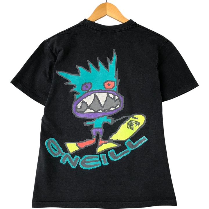 90'S O'Neill Back Print Surf Skate T-Shirt Made in USA Men's M Size Vintage cotton black type Vintage Second Hand