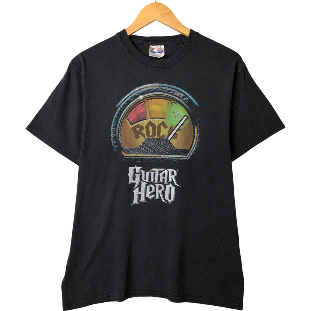 Hanes Heavyweight Printed T-shirt, Men's Medium cotton black type Vintage Second Hand