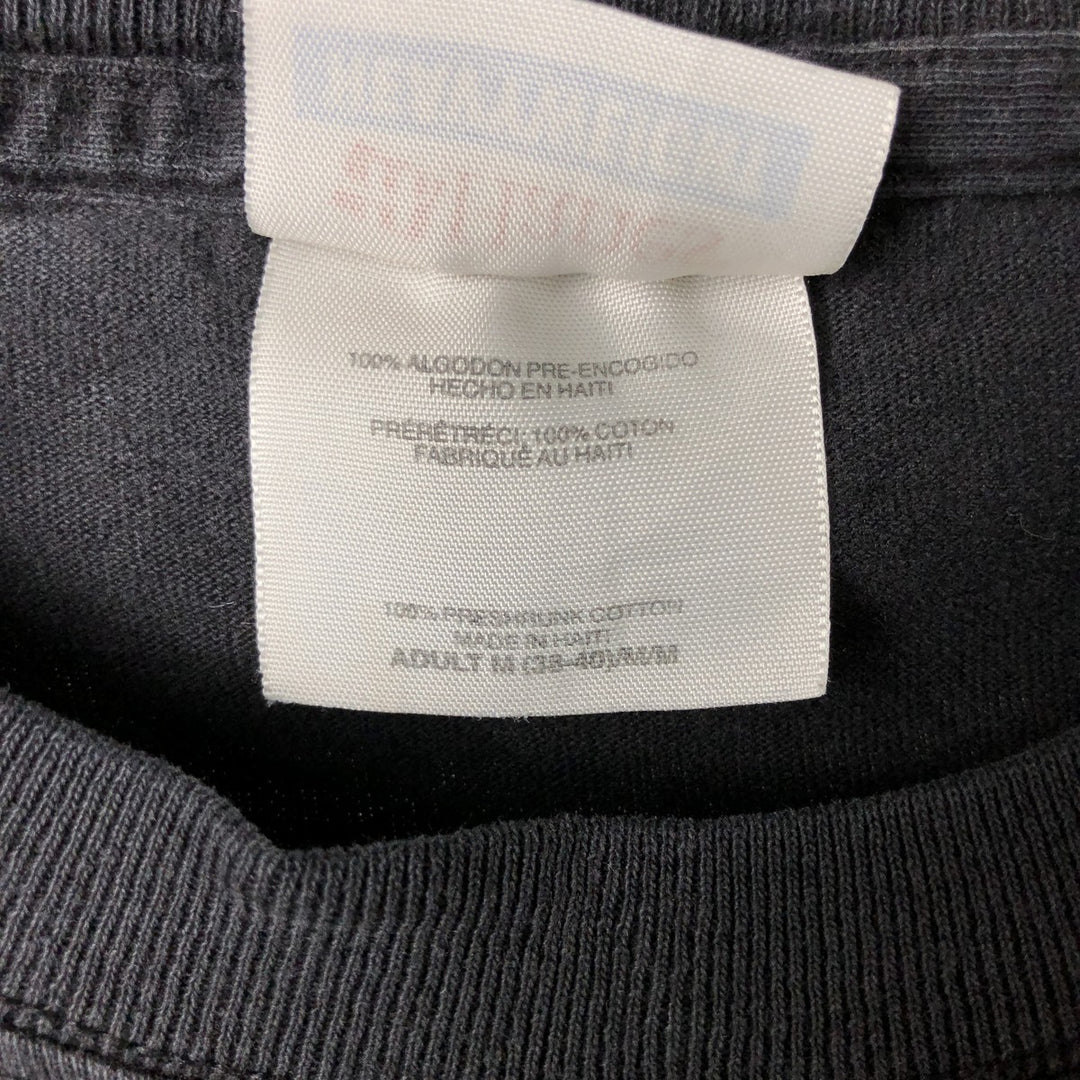 Hanes Heavyweight Printed T-shirt, Men's Medium cotton black type Vintage Second Hand